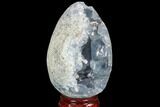 Crystal Filled Celestine (Celestite) Egg Geode - Madagascar #100047-2